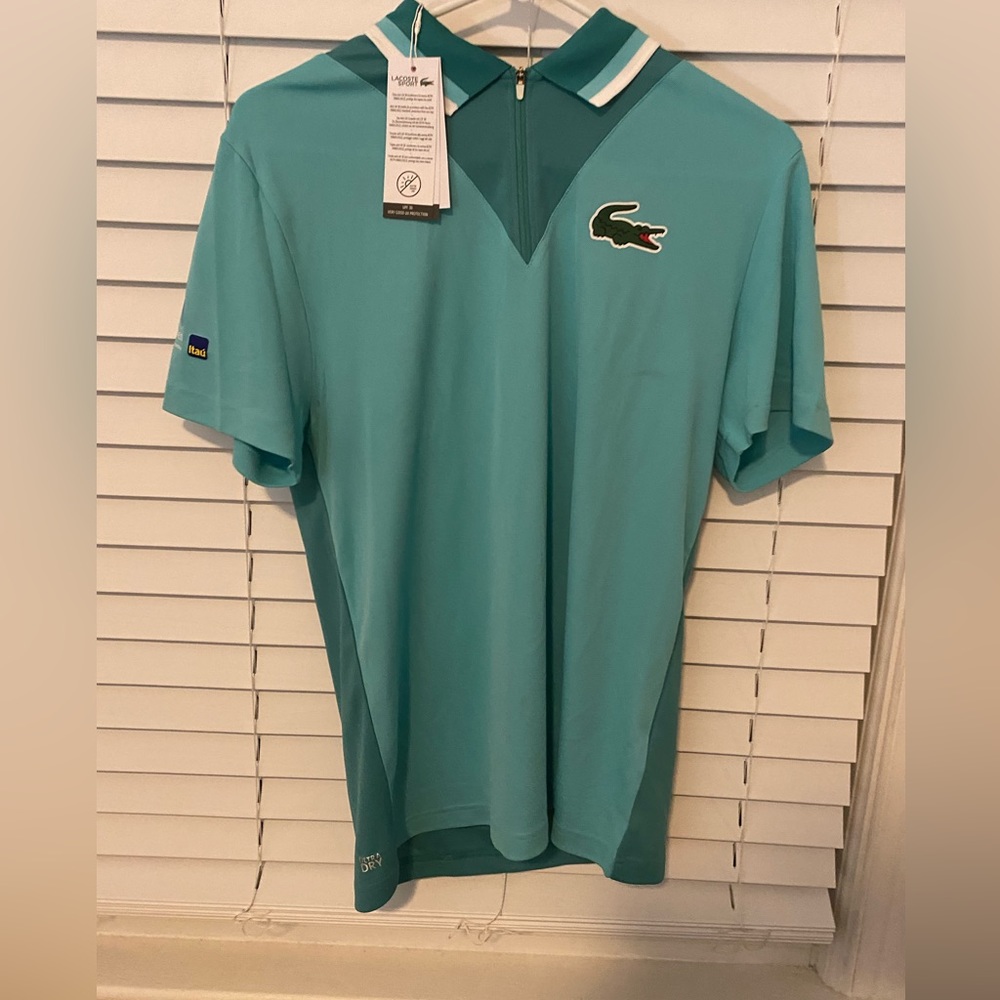 Blue Lacoste Miami tennis with tags medium